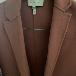 Rosacea women long coat in peach wool